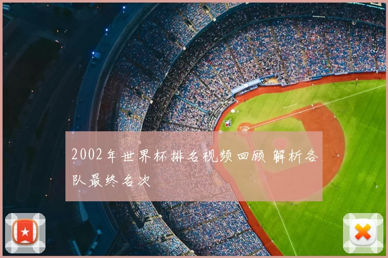 2002年世界杯排名视频回顾 解析各队最终名次